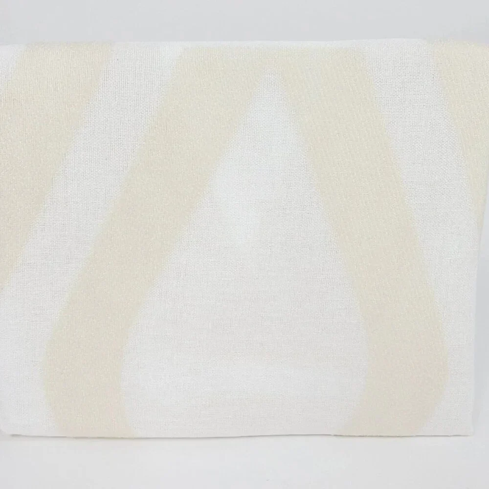 2 NWOT West Elm Semi Sheer Clipped Jacquard Curtain 48x84 Alabaster